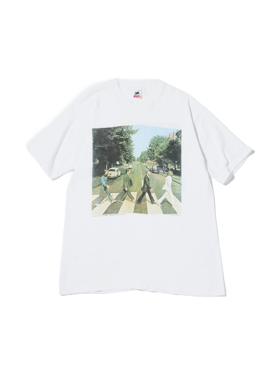 1990s フルーツオブザルームのプリントTシャツ（THE BEATLES / ABBEYROAD）[ホワイト] – CLUB 2nd