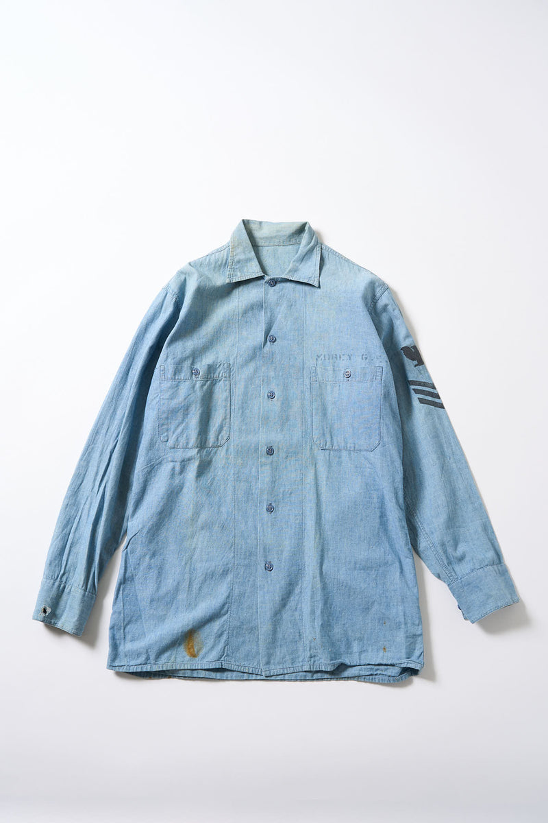 Yahoo!オークション us navy シャンブレーシャツ ビンテージ 40 Yahoo!オークション us navy シャンブレーシャツ ビンテージ 40
