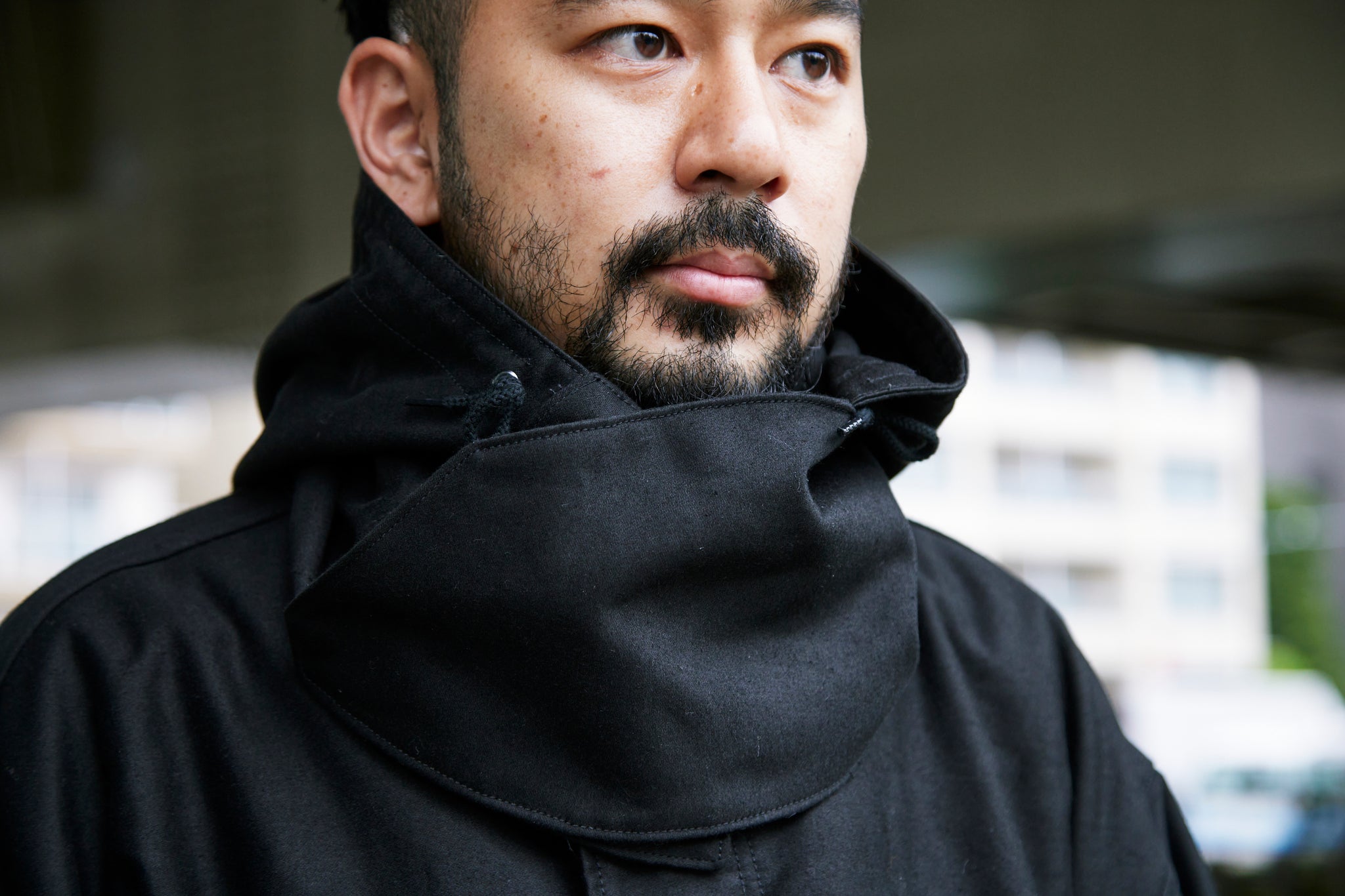 ARMY TWILL × CLUB 2nd ブラックモールスキン モッズコート