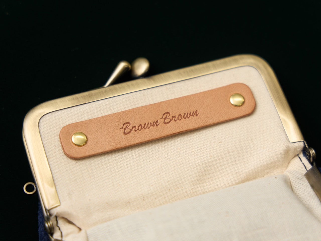 Brown Brown ハンドペイントがま口ウォレット（ブルドッグ）【8月10