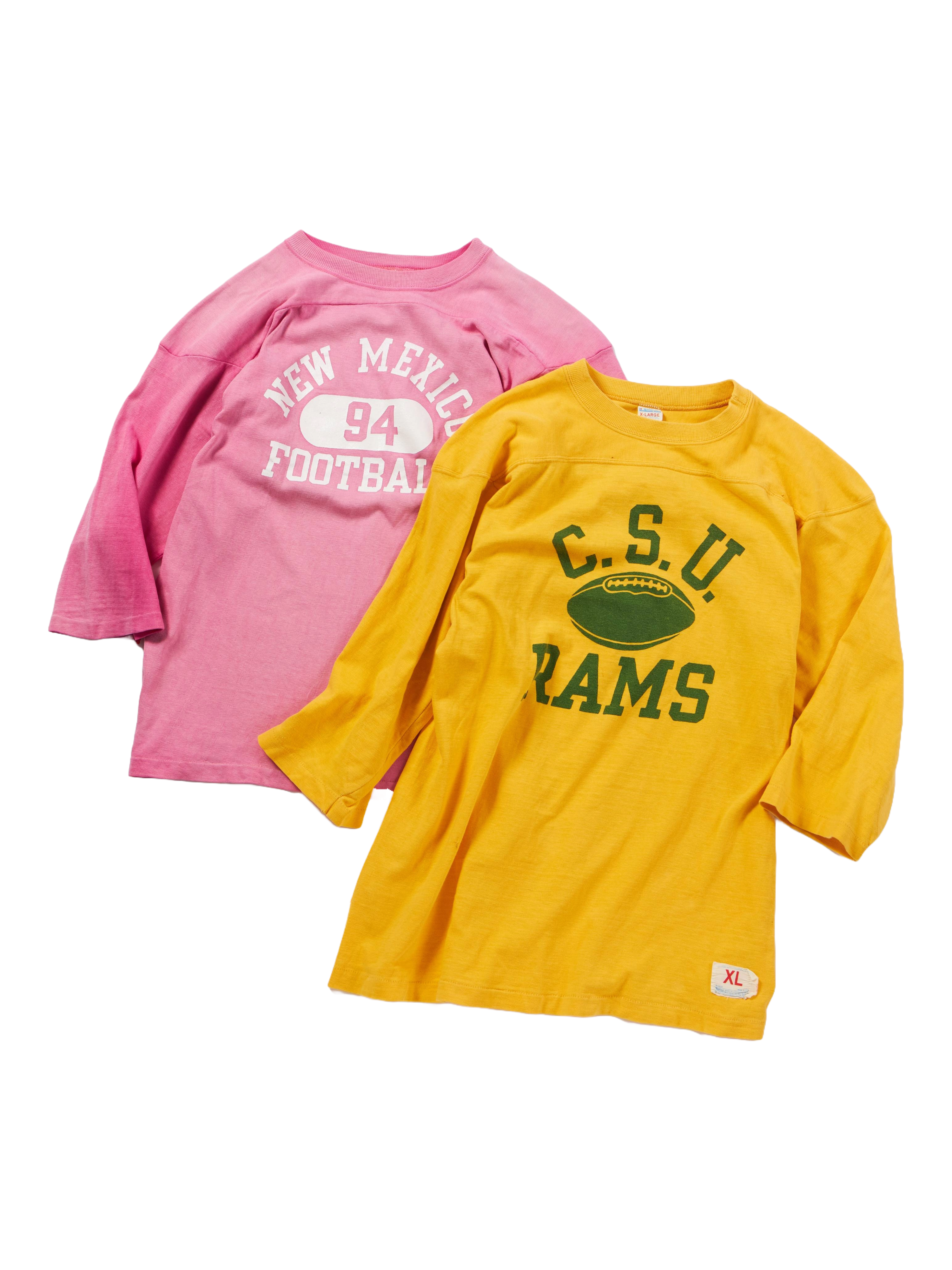 70s Champion フットボールTシャツ SCCCC 80 ベルベルジン 1980s チャンピオンのフットボールTシャツ(2枚セット)/藤原裕