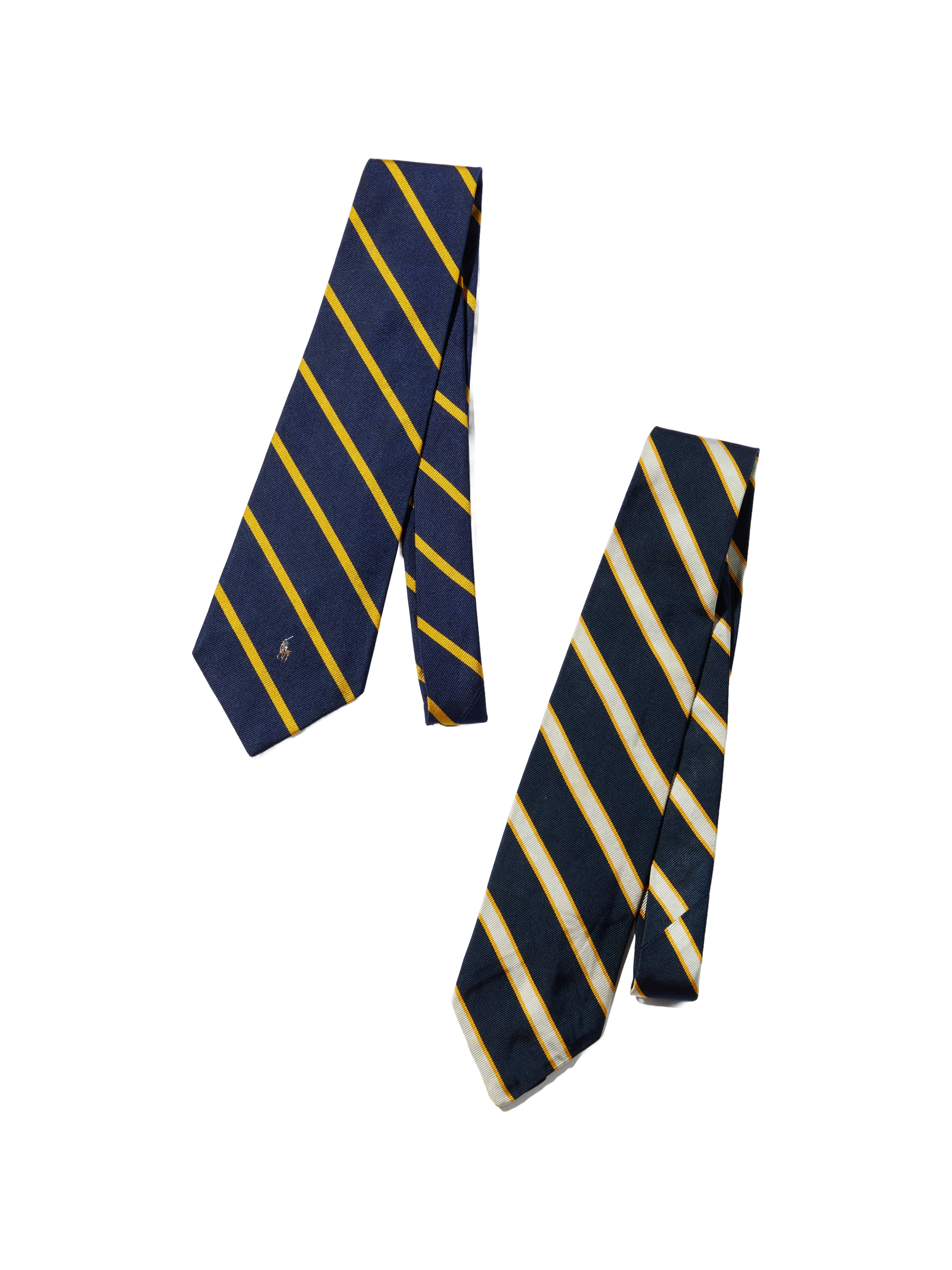 ポロ ラルフ・ローレン / ブルックス ブラザーズのレジメンタルタイ2本 ポロ ラルフ・ローレン / ブルックス ブラザーズのレジメンタルタイ2本