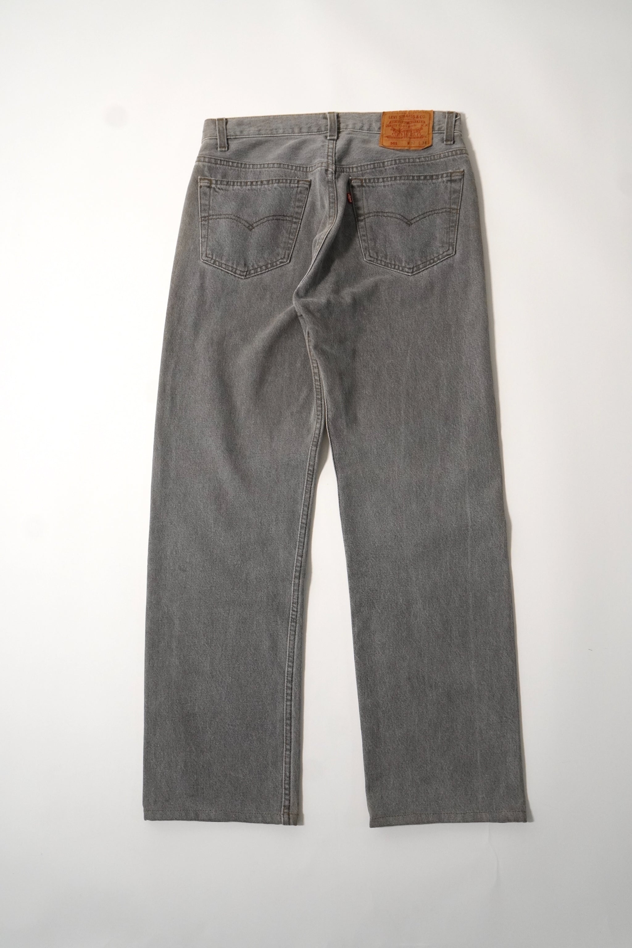 LEVI'S 501 ST グレー デニム W32 L32 メキシコ製 Levi'sリーバイス 501 先染め グレー デニムパンツ
